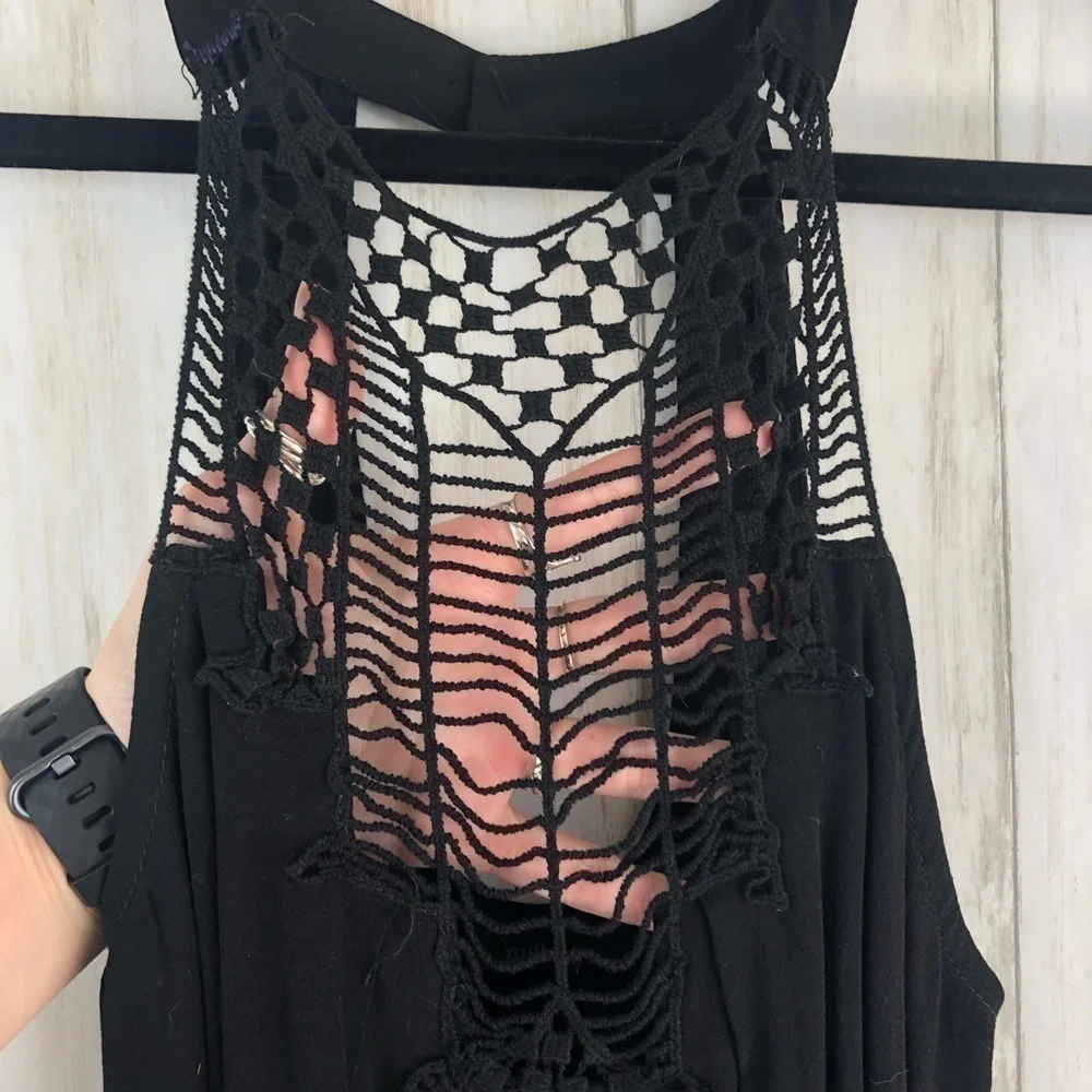 LF Millau crochet open back tank